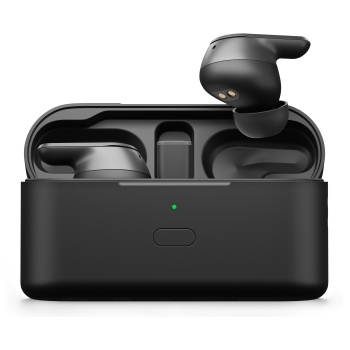 Preview: Epos Adapt E1 schwarz Bluetooth TWS Earbuds Multi-Connect IPX5 Hybrid ANC Ladecase USB-C Dongle OhrAdapter Teams und iPhone Zertif.