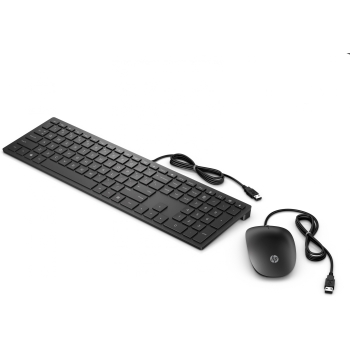 Preview: HP Tastatur 400 Pavilion +Maus Set Kabelgebunden Schwarz USB