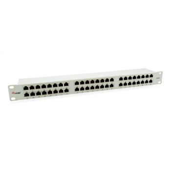 Equip Patchpanel 48x RJ45 Cat6 19 FTP 1HE ISO/IEC hellgrau