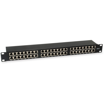 Equip Patchpanel 48x RJ45 Cat6 19 FTP 1HE ISO/IEC schwarz