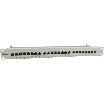 Equip Patchpanel 24x RJ45 Cat6A 19 FTP 1HE ISO/IEC hellgrau