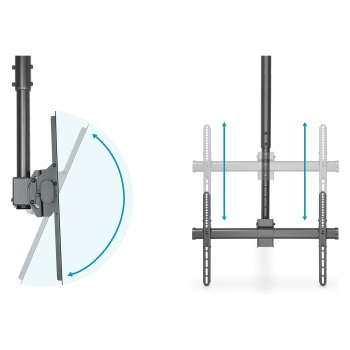 Preview: DIGITUS DEH 37-70 1TFT 1Gelenke schwarz Max.50KG