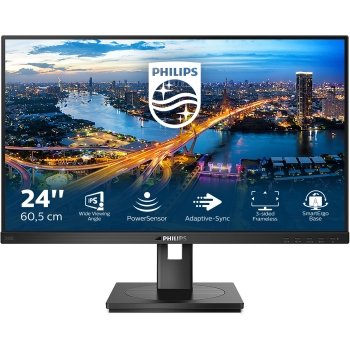 Preview: Philips 60.5cm (23.8) 242B1 16:09 DVI+HDMI+DP+USB Webcam
