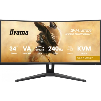 Preview: TFT 34.0/86.4cm Iiyama G-Master GCB3486WQSCP Gold Phoenix 21:9 curved