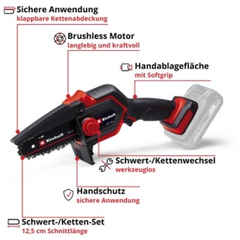 Preview: Einhell GE-PS 18/15 Li BL solo Akku-Astkettensge