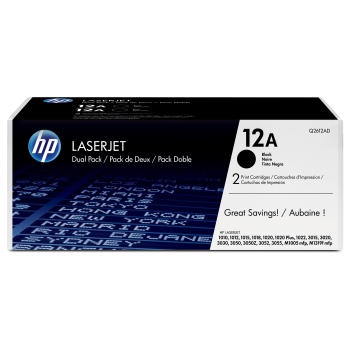 HP 12AD Laserjet Original Toner schwarz Standardkapazitt 2 x 2.000 Seiten 2er-Pack
