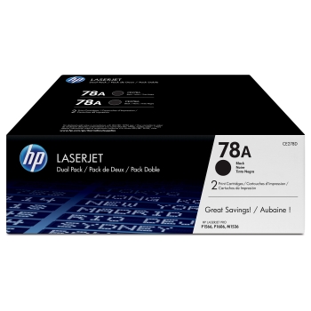 HP 78A original LaserJet Toner cartridge CE278AD black standard capacity 2.100 pages 2-pack