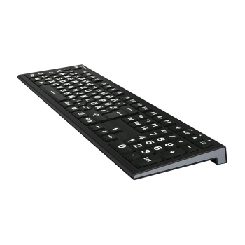Preview: LogicKeyboard XL-Print Astra 2 White on Black DE (PC)