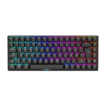 Preview: Sharkoon SKILLER SGK50 S3 PBT (schwarz. DE-Layout. Gateron G Pro 3.0 Yellow)