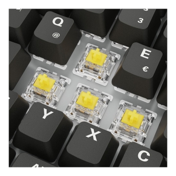 Preview: Sharkoon SKILLER SGK50 S3 PBT (schwarz. DE-Layout. Gateron G Pro 3.0 Yellow)