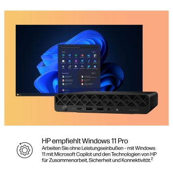 Preview: HP ProDesk 4 Mini G1i CU5-235T 16GB/512GB WLAN W11Pro