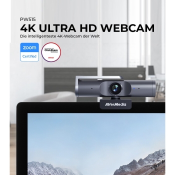 Preview: AVerMedia Webcam. Live Stream Cam 515 (PW515). 4K HDR
