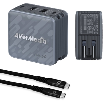 Preview: AVerMedia Ladedock. Core GO (GC313) Black. 100W GaN. HDMI