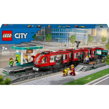 LEGO 60423 City Straßenbahn mit Haltestelle