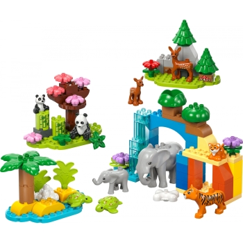 Preview: LEGO 10446 DUPLO Town Wildtier-Familien 3-in-1-Set