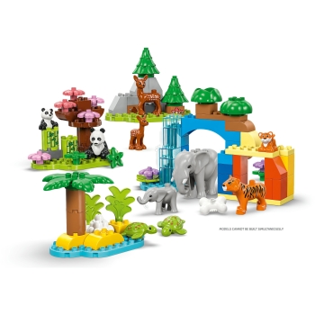 Preview: LEGO 10446 DUPLO Town Wildtier-Familien 3-in-1-Set
