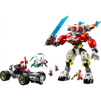 Preview: LEGO 71497 DREAMZzz Coopers Tiger-Mech und Zero's Hot Rod Auto