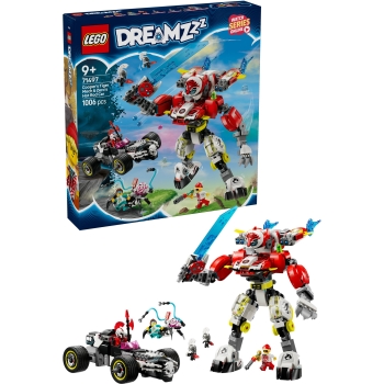 Preview: LEGO 71497 DREAMZzz Coopers Tiger-Mech und Zero's Hot Rod Auto