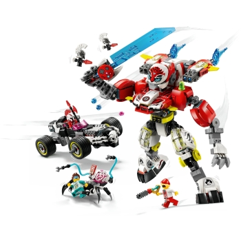 Preview: LEGO 71497 DREAMZzz Coopers Tiger-Mech und Zero's Hot Rod Auto