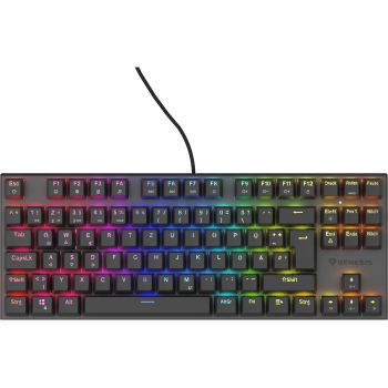 Preview: Genesis Gaming Tastatur THOR 303 TKL silent kabelgeb. (DE)