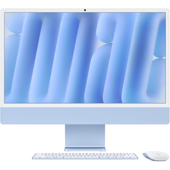 iMac Z1EQ 59.62cm 23.5Zoll Nano Glas M4 10C CPU/10C GPU/16C N.E. 24GB 2TB SSD Gbit Eth MM NumKey TID DE Blau