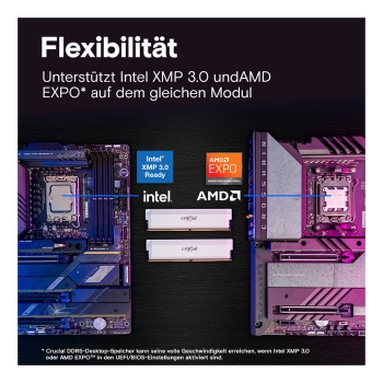 Preview: Crucial Pro 6400 Kit 64GB 2x32GB UDIMM CL40 W Overclocking