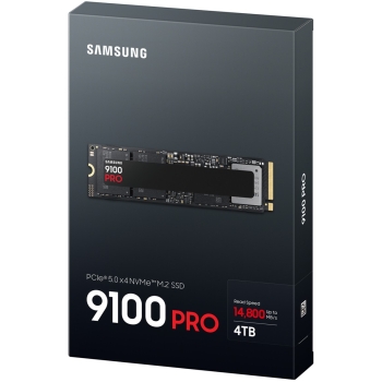 Preview: M.2. SAMSUNG 9100 PRO NVMe 4TB PCIe 5.0 14.800 MB/s Lesen 13.400 MB/s Schreiben Interne SSD fr Gaming Schwarz