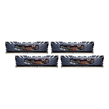 Preview: 64 GB G.Skill DIMM DDR4-3200 (4x 16 GB) Quad-Kit (schwarz. F4-3200C16Q-64GFX. Flare X. INTEL XMP)
