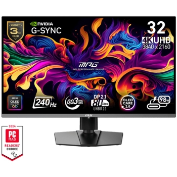 31.5(80cm)TFT MSI MPG 322URXDE QD-OLED Flat 240Hz Black