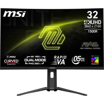 31.5(80cm)TFT MSI MAG 321CUPDFDE Curved UHD 160Hz Black
