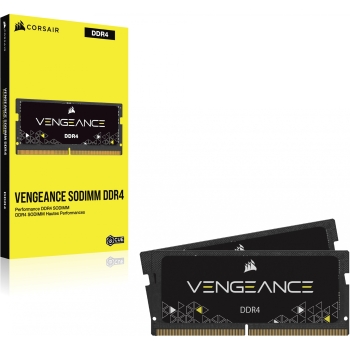 Preview: 16 GB Corsair SO-DIMM 2666 (2x 8 GB) Dual-Kit (schwarz. CMSX16GX4M2A2666C18. Vengeance)