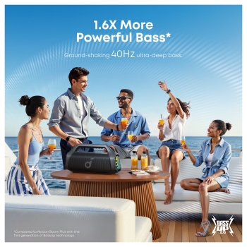 Preview: Soundcore Boom 2 Pro tragbarer Bluetooth Lautsprecher. Schwarz. Kabellos. 140W. A3134A11