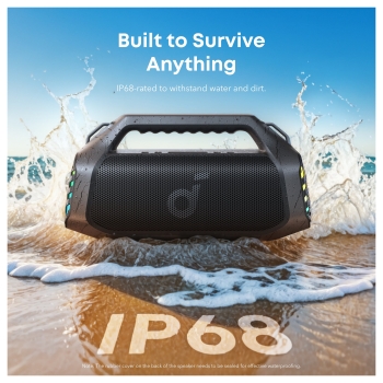 Preview: Soundcore Boom 2 Pro tragbarer Bluetooth Lautsprecher. Schwarz. Kabellos. 140W. A3134A11