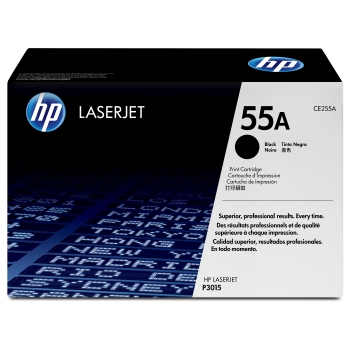 HP 55A original LaserJet Toner cartridge CE255A black standard capacity 6.000 pages 1-pack