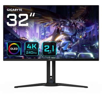 GIGABYTE AORUS FO32U2P 80.01cm 31.5Zoll OLED 3840x2160 UHD 240Hz 250cd/m2 2xHDMI 2.1 1xDP 2.1 1xDP 1x4