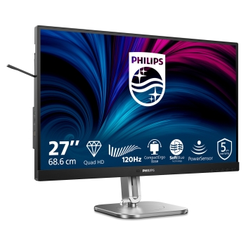 Preview: PHILIPS 68.58cm 27Z 2560x1440 120Hz IPS Flat H/A 150 MM TUV EyeSafe certified USB HUB SPEAKERS Power/Light sensor DP 2xHDMI 350cd/m2