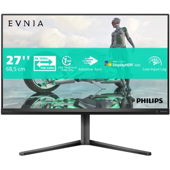 68.5cm/27 (3840x2160) Philips Evnia 27M2N3800A/00 16:9 FastIPS 1ms 160Hz HDMI2.1 DisplayPort1.4 Speaker AdaptiveSync HDR400 Black
