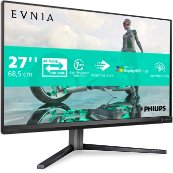 Preview: 68.5cm/27 (3840x2160) Philips Evnia 27M2N3800A/00 16:9 FastIPS 1ms 160Hz HDMI2.1 DisplayPort1.4 Speaker AdaptiveSync HDR400 Black