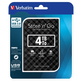 Preview: 2.5 Verbatim 6.3cm 4TB USB 3.0 Store'n Save Gen2 Black