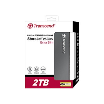 Preview: Transcend 6.3cm 2TB USB3.1 StoreJet 25C3N Iron Grey (ALU)