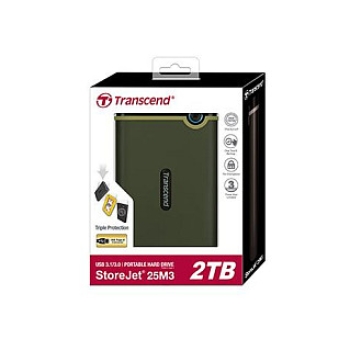 Preview: Transcend 6.3cm 1TB USB3.1 StoreJet 25M3G Military Green