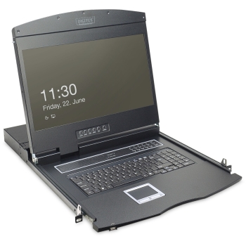DIGITUS Konsole 19 TFT o.Tastatur o. KVM-Modul schw.