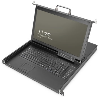 DIGITUS Modulare Konsole 17HD LCD.16-port CAT5 KVM Deutsch