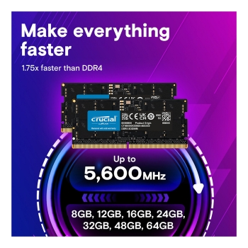 Preview: 128GB SO PC 5600 CL46 KIT (2x64GB) Crucial intern retail