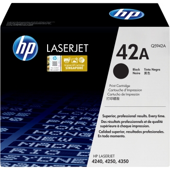 HP 42A original LaserJet Toner cartridge Q5942A black standard capacity 10.000 pages 1-pack
