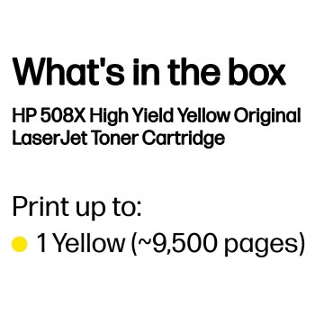 Preview: HP 508X original Toner cartridge CF362X yellow 9.500 pages high capacity