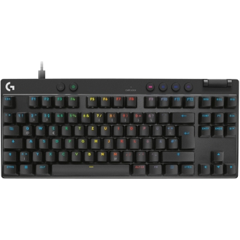 Logitech PRO X TKL RAPID Schwarz . Kabelgebundene Gaming-Tastatur. Magnetische Analog-Switches. Rapid-Trigger. LIGHTSYNC RGB