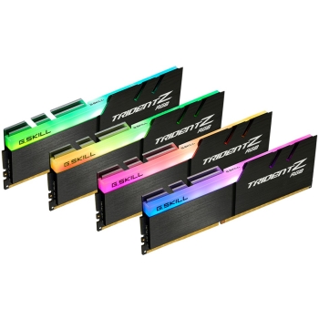 Preview: 64GB G.Skill DIMM 3600 (4x 16 GB) Quad-Kit (schwarz. F4-3600C16Q-64GTZRC. Trident Z RGB. INTEL XMP)