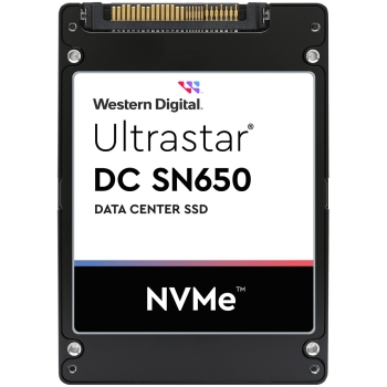 Preview: M.2 2.5Zoll WESTERN DIGITAL Ultrastar DC SN650 SSD U.3 15MM 7680GB 6.4cm PCIe TLC RI-1DW/D BICS5 ISE