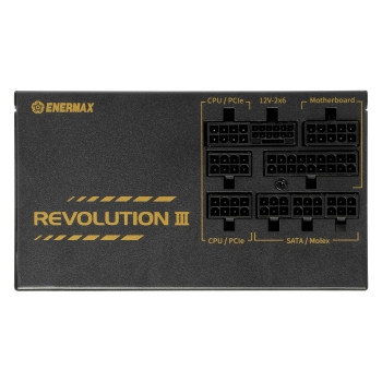 Preview: 850W Enermax Power Supply 850W Revolution3 80+ Gold Black FULLMOD